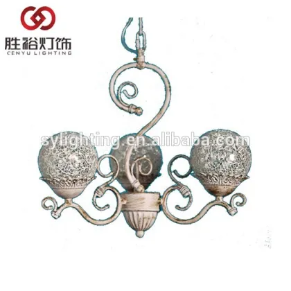 antique finish glass big chandelier