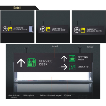 Caisson lumineux directionnel de profil en aluminium extrudé