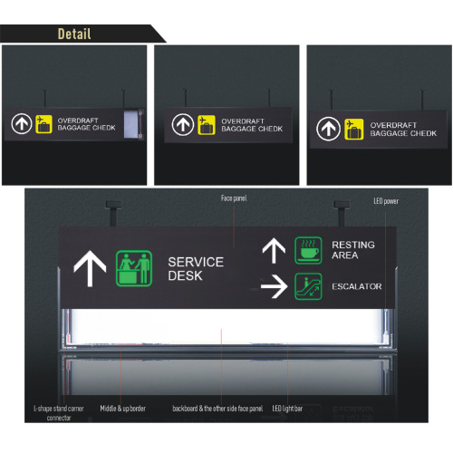 Airport Terminal Use LED Way Finding Project Signs