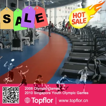 Fitness gym pvc flooring athletic mats Vinyl gym mats flooring