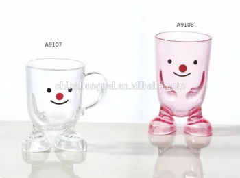 acrylic cartoon smile cup