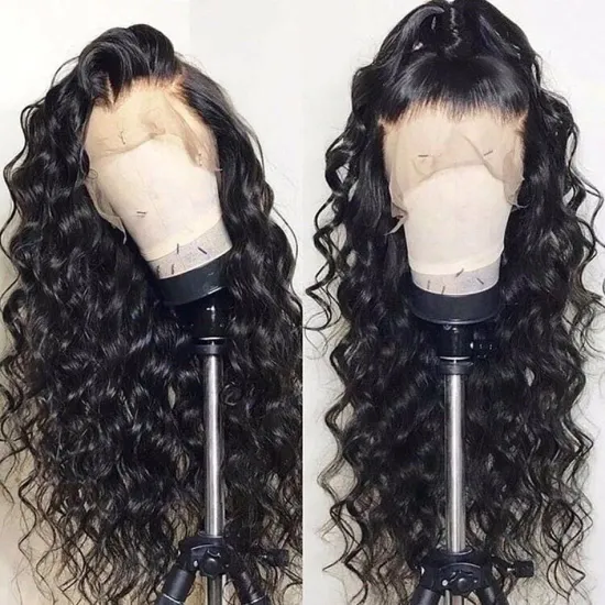 Wholesale Deep Wave Raw Brazilian Virgin Human Hair Full Hd Curly Lace Front Wig Cheap Transparent Lace Frontal Wig For Women