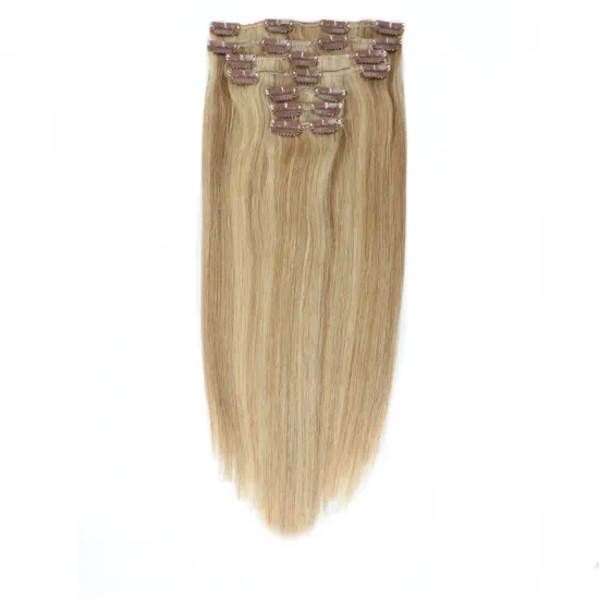 Factory Price 100% virgin hair 20 Inch Clip In Russian Hair Clip In Hair Extension 140g
