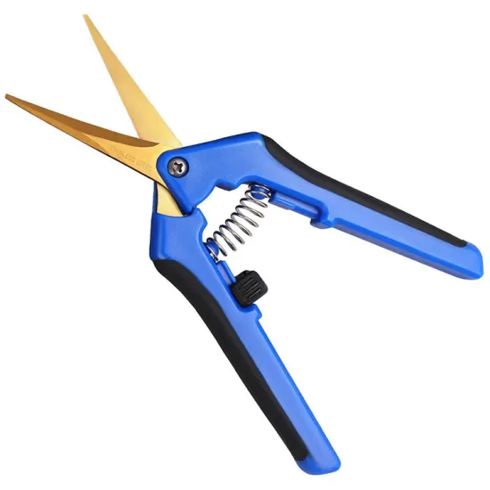 Professional Safety Lock Blue Hand Pruner: Titanium Garden Tools for Cutting Trees, Flowers, and Fruits