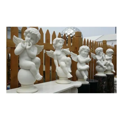Wholesale White Marble Baby Angel Statue