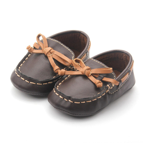 Chaussures à semelle souple marron pour bébé