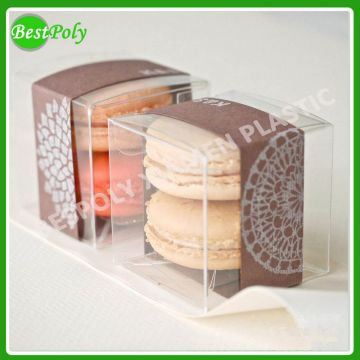 51mm square plastic box for macaron