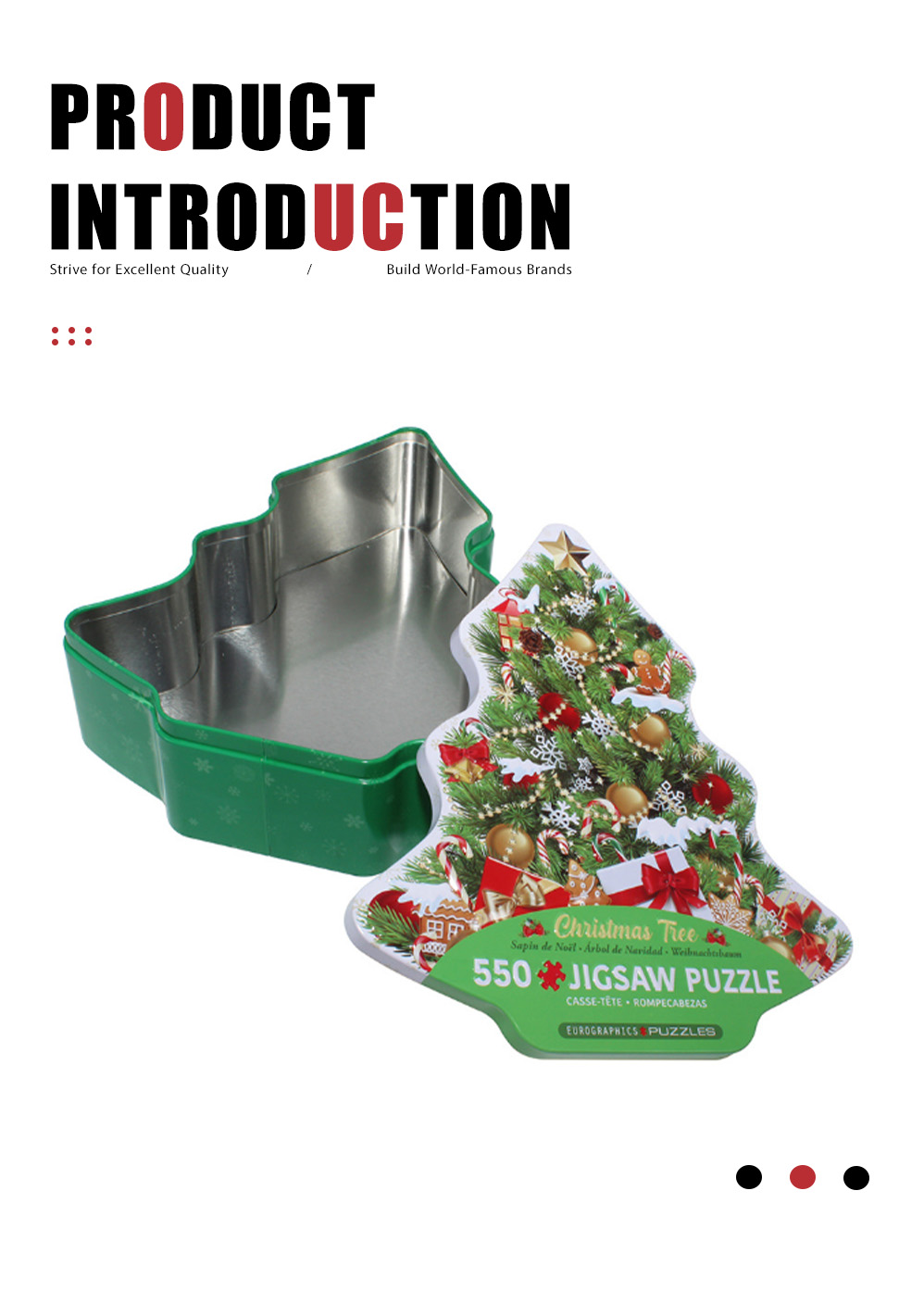 2-Special‑shaped Christmas tree tin box-X