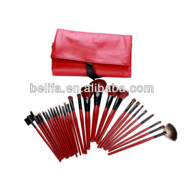28pcs Professional quality cosmetic Brush Set with Leather Pouch