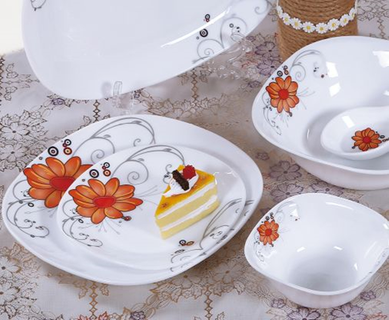 White Jade Glass Tableware Gift Sets