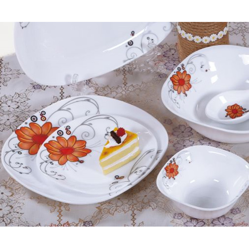 White Jade Glass Tableware Gift Sets