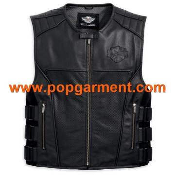 Harley Davidson Mens S.W.A.T Black Leather Vest 97108-12VM