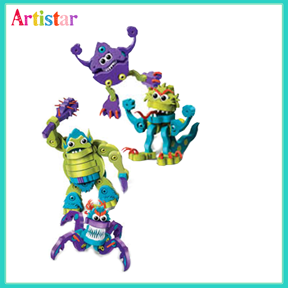 Bloco Ogre Monster Diy Beads Craft For Kids