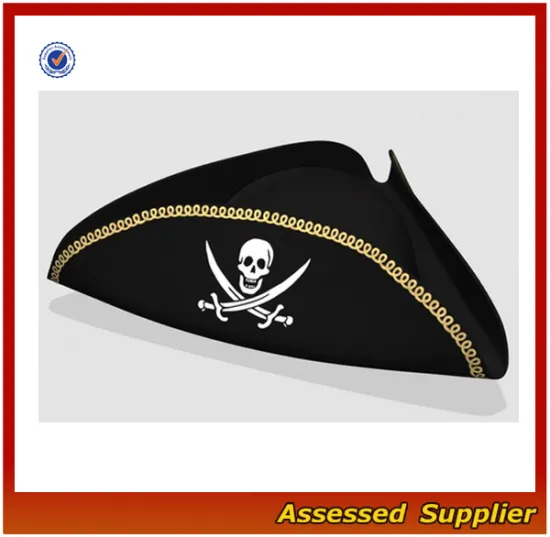 NWH003/ Funny custom pirate hat pattern/ cheap felt pirate hat