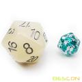 Bescon Jumbo Glowing D20 38MM, Big Size 20 Sides Dice Iced Blue Glow In Dark, Big 20 Faces Cube 1.5 inch