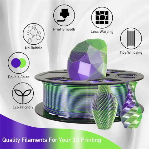 Dual-Color Coextruded Silk PLA 1.75mm