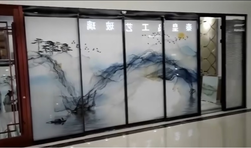 Curtain Wall PDLC Film UV Print Tempered Glass