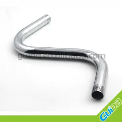 Brass Polished Chrome Solid Brass S-Shaped Shower Arm