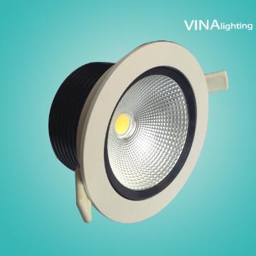 LED Downlights, 18W 1600lm, sumber cahaya COB, tinggi lumen downlights