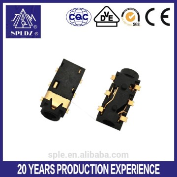 6 pin SMT 2.5mm phone jack PJ-242
