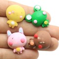 100Pcs Cartoon Animals Flatback Resin Cabochon Kawaii Duck Frog Bear For Kids Hair Bows Center DIY Scrapbooking Accessories Craf