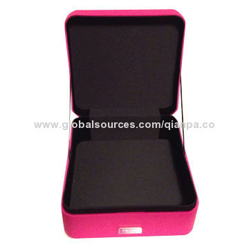100% Authentic Satin Hot Pink Jewelry Box, Various Colors are Available, OEM and ODM are Welcome