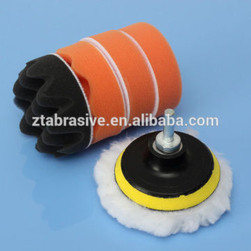 Car Polishing Sponge M14 Backing Buffing Plate Pad Kit w/ Drill Adapter