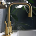 3 Hole 360 Degrees Sink Waterfall Basin Faucet