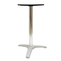 Modern Patio Bistro Aço inoxidável Pé de pernas continental - 3 pernas flip de mesa de metal superior base de mesa de metal