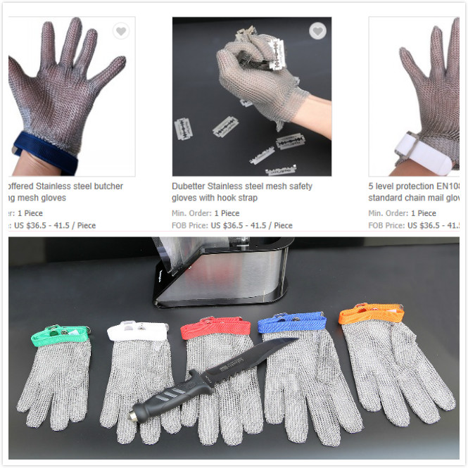 Stainless Steel Butcher Safety Ring Mesh Gloves