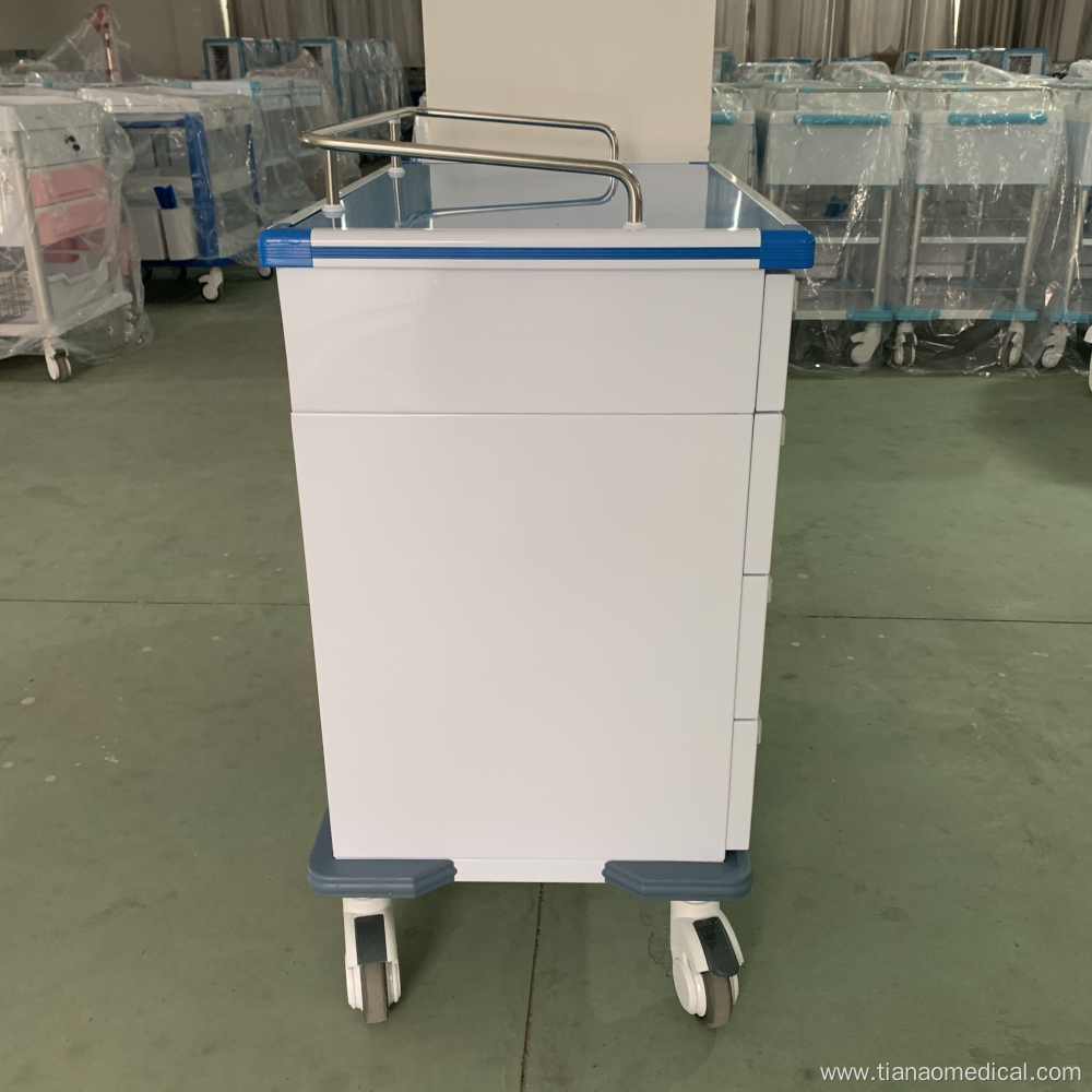 Hospital Steel Artificial Marble Aluminum Treatment Trolley