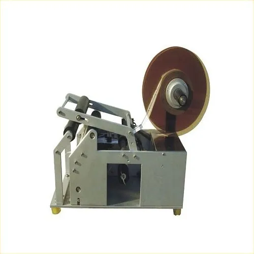 semi-automatic metal can labeling machine,