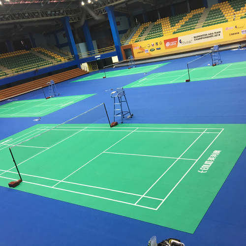 Tecnología portátil de cremallera con tapete para cancha de bádminton