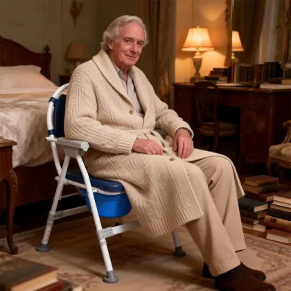 Elderly Support Toilet Chair with Anti Slip Cushion