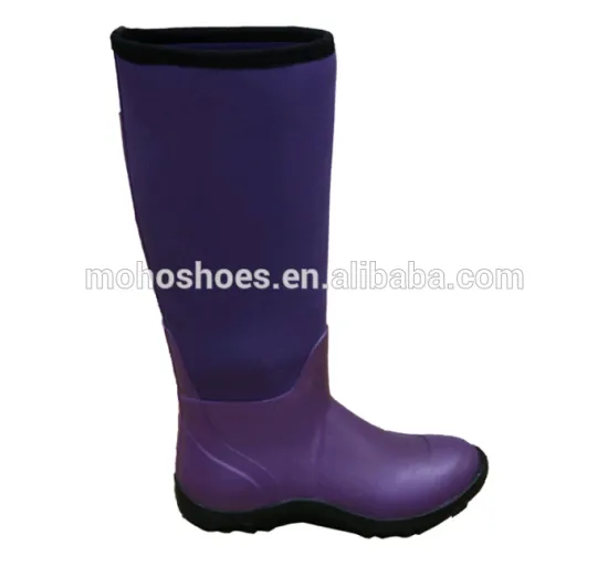 Knee Fashion Long Waterproof Neoprene Women rain Boots