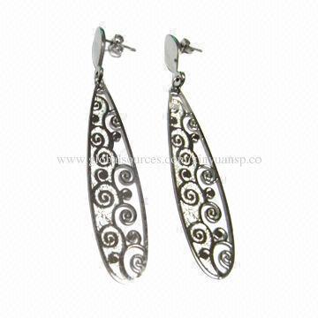 Hollow Stainless Steel Earrings, Available in Size of 30 to 55mm