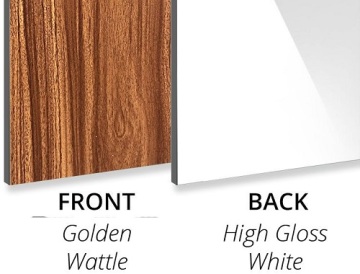 3MM Golden Wattle/High Gloss White Aluminium Composite Panel