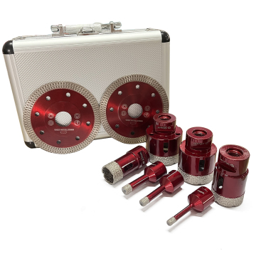 Diamond Core Drill Set: Blades & Bits for Tile, Marble, Granite & Drilling