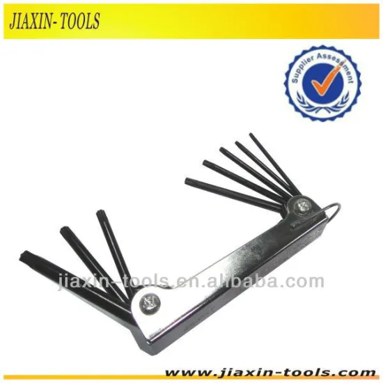Quality 9 pcs folding hex key set Made from S2