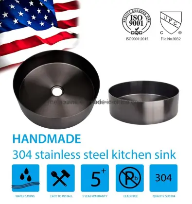 Handmade Black Round Bathroom Wash Basin