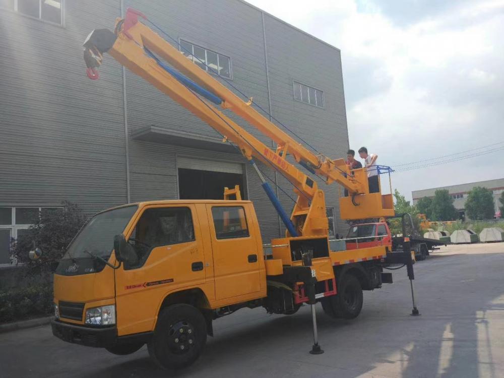 16m Camión de operación de gran altitud del brazo plegable isuzu