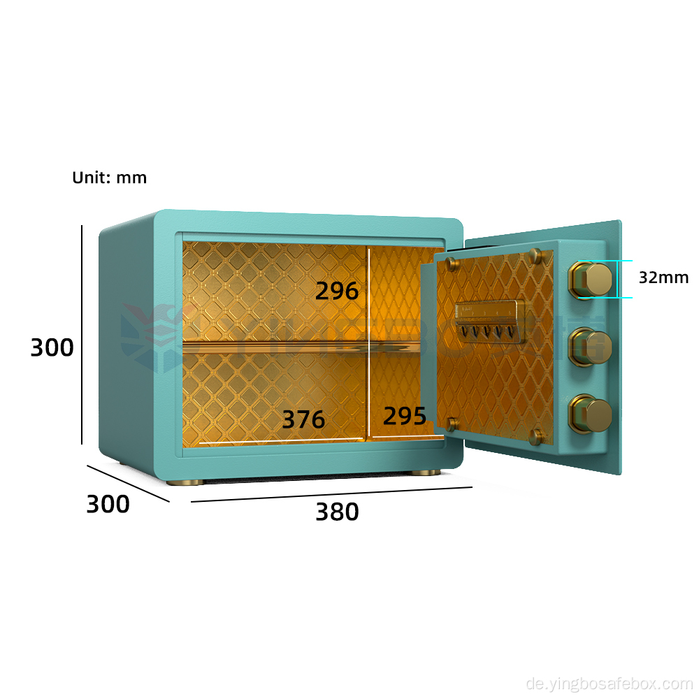 Blue Color Mini Safes Hotel Safe Security Box