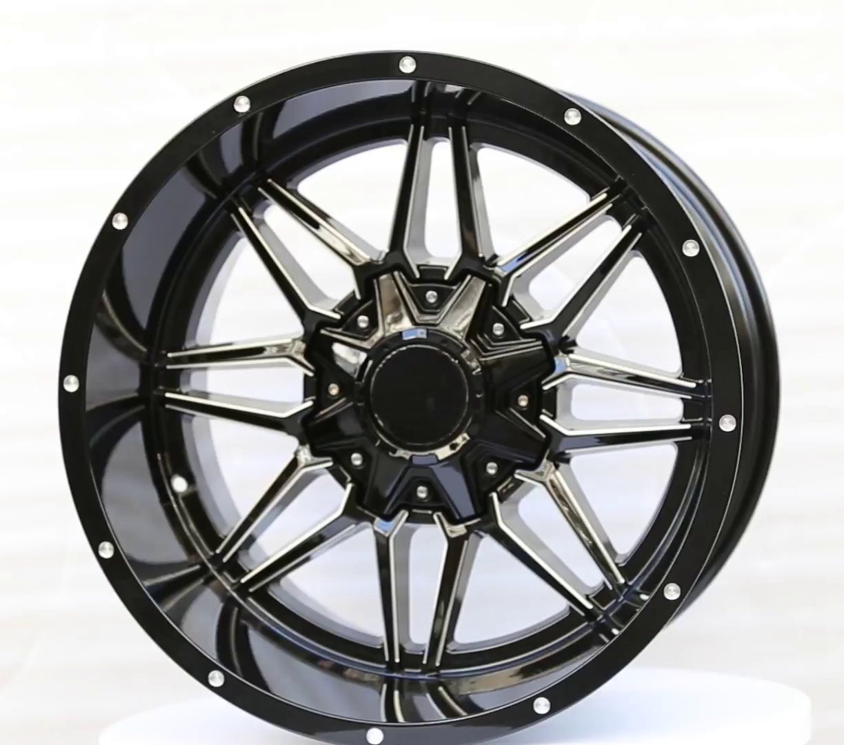 20-Inch Gloss Black Machined Window Wheels