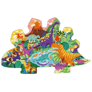 105pcs Dinosaur Valley Pattern Stegosaurus DIY Paper Puzzle Toy for Kids