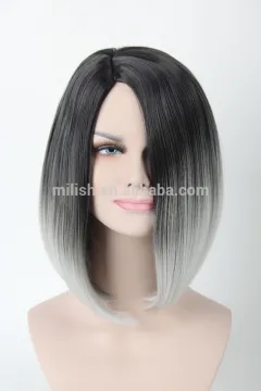 MFW-0104 Top New beauty short synthetic fashion source hair wig, gradient color wig