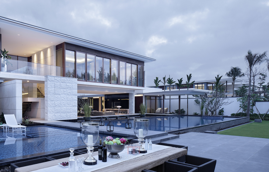 Prefabrik ev planı ile hafif çelik özel Villa