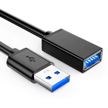 Black USB 3.0 Type A Male to Female Extension Cable for Printer Camera Mouse Keyboard Computer