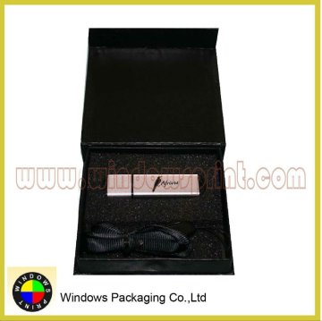 Black color Promotional paper box,USB Packaging box
