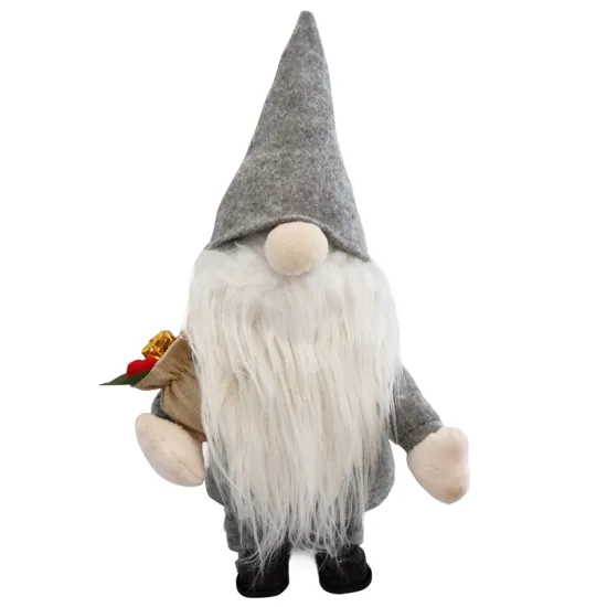 40CM GREY DANCING SANTA