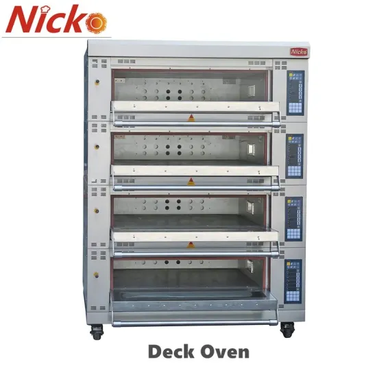 Dough Making Gas 4 Decks 8 Trays Commercial Electric Baking Ovens
